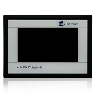 ehb SMARTdisplay 43 - Abbildung frontal mit Spiegelung unten